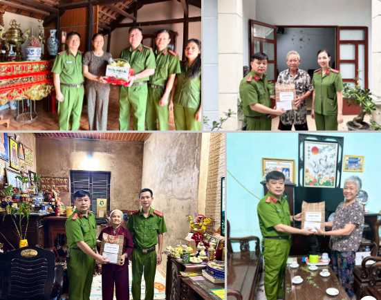 Công an phường Đông Hải 1 (Công an quận Hải An) tổ chức thăm, tặng quà các thương, bệnh binh